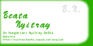 beata nyitray business card